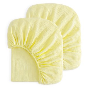 2 Pack Cotton Crib Sheets, Double-Layer Soft Fitted Sheets for Crib & Toddler Mattresses - NTBAY - 1 of 4