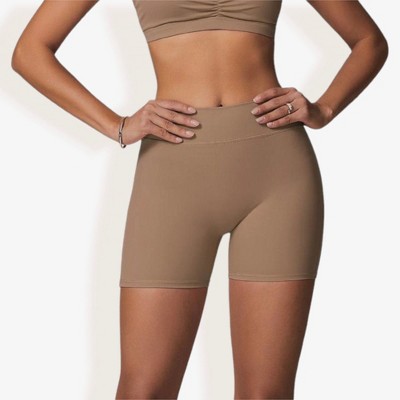 Anna-Kaci Active Women's High-Waist Scrunch Butt Biker Shorts with Pocket Detail