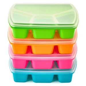 The Lakeside Collection Set of 4 Multicolored Microwave Trays with Lids - 1 of 4