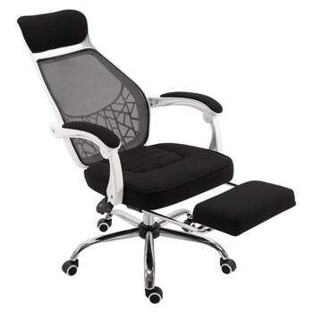 Vinsetto Ergonomic Office Chair Adjustable Height Fabric Rocker 360° Swivel Home