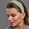 Unique Bargains Women's Bling Crushed Turquoise Rhinestone Wide Edge Hairband 4.72"x1.65" 1Pc - 2 of 4