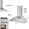 30 in. Wall Mount Range Hood with 250 CFM, 3-Speed Ventilation, LED Light, Button Control, Aluminum Filters, Convertible Duct/Ductless - 2 of 4