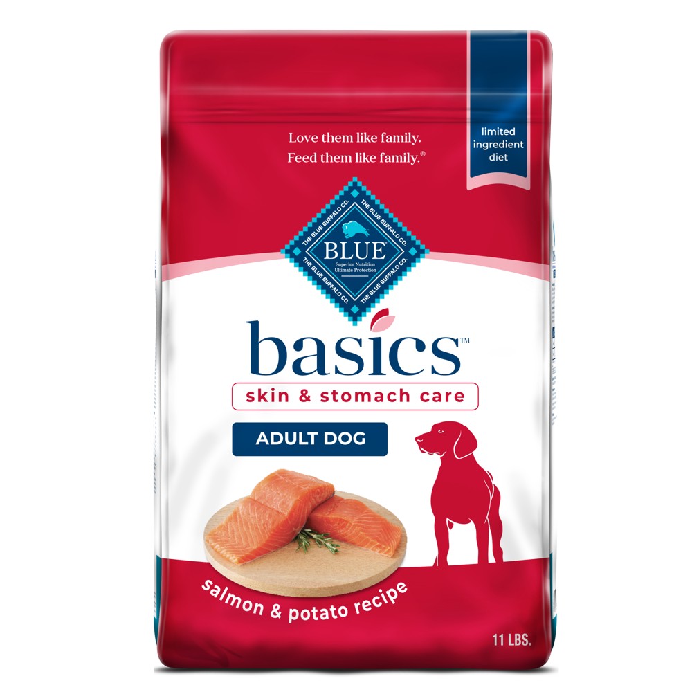 Photos - Dog Food Blue Buffalo Basics Skin & Stomach Care Natural Adult Dry  with Sa 