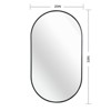 Serio 20x 30 Black Modern Oval/pill Shaped Wall Mount  Mirror,horizontal/vertical Hanging Aluminum Alloy Frame Mirror-the Pop Home  : Target