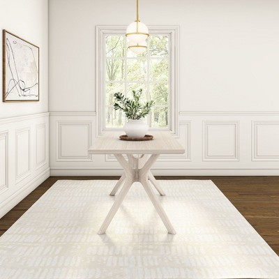 Verso 60'' White Sand Solid Wood Dining Table