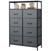 Fabric Dresser 8 Drawers, Tall Storage Chest Tower for Bedroom, Closet, Living Room, Hallway, Space-Saving Organizer Unit - 2 of 4