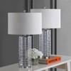 (Set of 2) 27.5" LED Glass Fused Cylinder Table Lamps - JONATHAN Y - 3 of 4