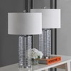 (Set of 2) 27.5" LED Glass Fused Cylinder Table Lamps - JONATHAN Y - image 3 of 4