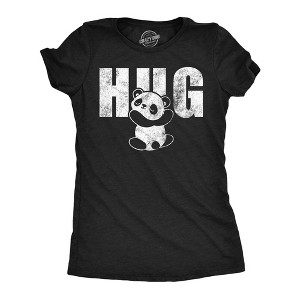 Womens Funny T Shirts Panda Hug Sarcastic Cute Graphic Novelty Tee for Ladies - Crazy Dog Women's T Shirt for Animal Lovers - 1 of 4