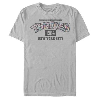 Men's Teenage Mutant Ninja Turtles New York City 1984 Floral Logo T-Shirt