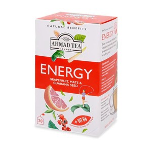 Ahmad Tea Energy Grapefruit, Mate & Guarana Seed 20 foil wrapped tea bags - 1 of 2