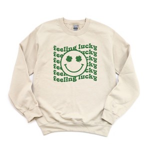 Simply Sage Market Women's Graphic Sweatshirt Feeling Lucky Stacked - 1 of 3