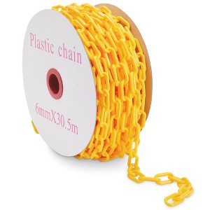 Stockroom Plus 1.5-Inch 100-Feet Plastic Chain Links - Weatherproof Privacy Safety Barrier for Fence and Gate (Yellow) - 1 of 4