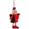 Northlight Plaid Angel Girl with Jute Pigtails  Christmas Ornament - 8.5" - Red and Beige - image 3 of 4