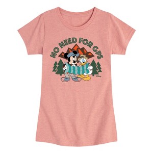 Girls' - Disney - No Gps Fitted Short Sleeve Graphic T-Shirt - 1 of 4