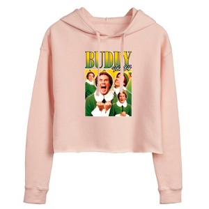 Women's - ELF - Christmas Buddy the Elf Cropped Graphic Hoodie - 1 of 3