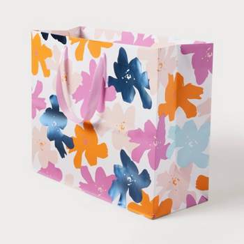 Floral with Blue Foil Large Vogue Bag - Spritz™