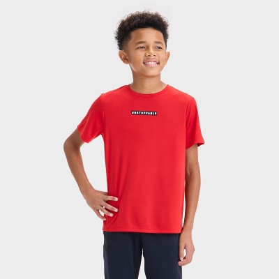 Boys' Short Sleeve 'Unstoppable' Graphic T-Shirt - All In Motion™ Red