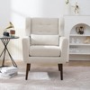 CLIHOME Modern Accent Chair, Teddy Fabric Living Room Chairs Comfy Reading Chair, Lounge Arm Chairs for Living Room Bedroom - 2 of 4