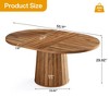 Resenkos Computer Desk, Office Desk, Study Desk,55" Oval Meeting Table, Wood Conference Table For 6 People,Rustic Brown - 3 of 4