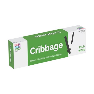 Solid Wood Cribbage Board Game with Metal Scoring Pegs