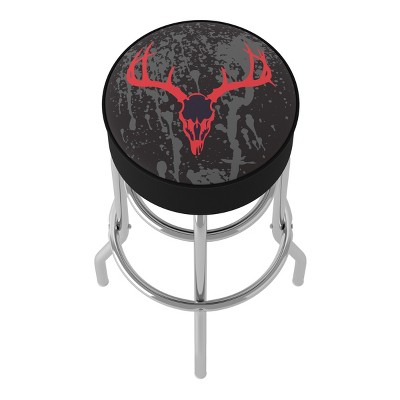 Black Metal Swivel Bar Stool with Foam Padding