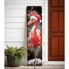 HomeRoots 36" Black And Pink Solid Wood Christmas Flamingo Porch Sign - 2 of 4