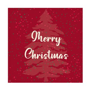 Line and Brush 'Merry Christmas Speckle And Tree' Canvas Art - 1 of 4