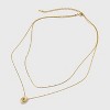 14K Gold Dipped Initial Bubble Multi-Strand Pendant Necklace - A New Day™ Gold - 3 of 4