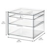iDesign The Sarah Tanno Collection Tall Plastic Cosmetic Drawer Organizer, Clear/White - 2 of 4