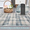 Washable Non-Slip Plaid Carpet - Farmhouse Living Room & Bedroom Rug, Soft Office Decor - 3 of 4