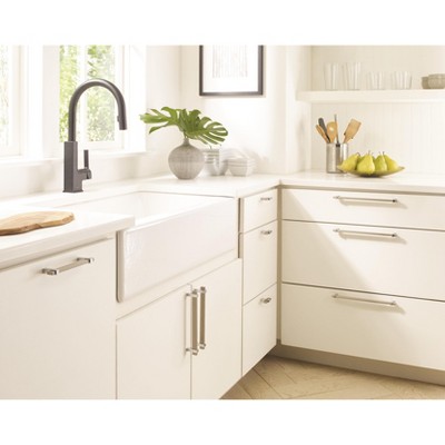 Silver Champagne and Polished Chrome Modern Cabinet Pull Bar