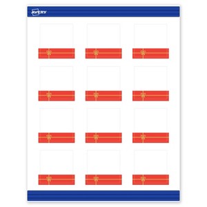 Avery Square Cards, 2" x 2", Gold-Red Gift, Matte, 120ct - 1 of 4