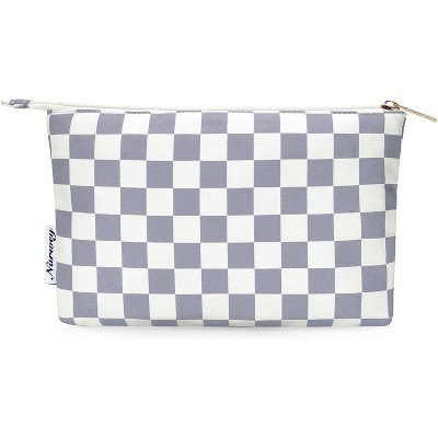 Narwey Small Checkered Makeup Bag for Purse Small Cosmetic Bag