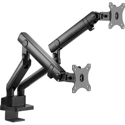 SIIG Mounting Arm for Monitor - Black - 2 Display(s) Supported32" Screen Support - 35.20 lb Load Capacity