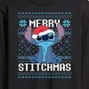 Men's - Lilo and Stitch - Merry Stitchmas Ugly Christmas Pattern Long Sleeve Graphic T-Shirt - 2 of 4