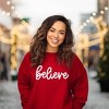 Simply Sage Market Women's Graphic Sweatshirt Believe Bold Cursive - 2 of 4