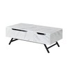 Rectangle Faux Marble Grain Coffee Table with Lift Top and Storage Drawer for Modern Living Room - 4 of 4