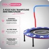 HolaHatha Kids Trampoline with Handle, Indoor/Outdoor Mini Rebounder for Toddlers, Supports 330 lbs, Durable Steel Frame, Waterproof Jump Mat, 3 Foot - 2 of 4