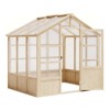 Greenhouse for Outdoors, Wooden Walk-in Greenhouse with Lockable Door & Adjustable Roof Vent, Heavy Duty Greenhouse with Polycarbonate Panel - 4 of 4