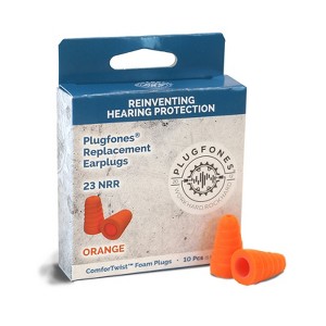 Plugfones ComforTwist 29 dB Soft Foam Replacement Tip Replacement Ear Plugs Orange 5 pair - 1 of 1