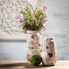 Sullivans 12.75" & 10.5" Elegant Blossom Pattern Vases Set of 2, Multicolored - 3 of 4