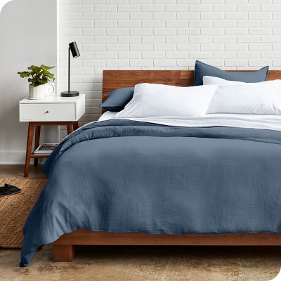 Washed Bering Sea Queen Duvet Cover and Sham Set by Bare Home