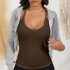 Anna-Kaci Active Women's Deep V-Neck Tank Top with Slim Fit and Adjustable Strap Detail - 4 of 4