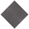 vidaXL Decking Tiles 30 pcs Gray Wash 11.8"x11.8" Solid Acacia Wood - 4 of 4