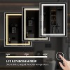 30x36 Inch Matte Black Bathroom Mirror,Rounded Rectangle Vanity Mirror for Over Sink,Wall Mirror,HD Tempered Glass & Anti-Rust Aluminum Frame - 3 of 4