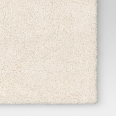 Long Faux Fur Throw Blanket Off-White - Threshold&#8482;