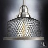 Urban Ambiance Luxury Vintage Pendant Light,  7"H x 8"W,  Brushed Nickel Finish, UHP2730 - 3 of 4
