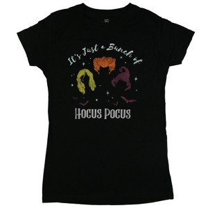 Seven Times Six Hocus Pocus Shirt Women's It's Just a Bunch Of Hocus Pocus Short Sleeve Tee Black - 1 of 4
