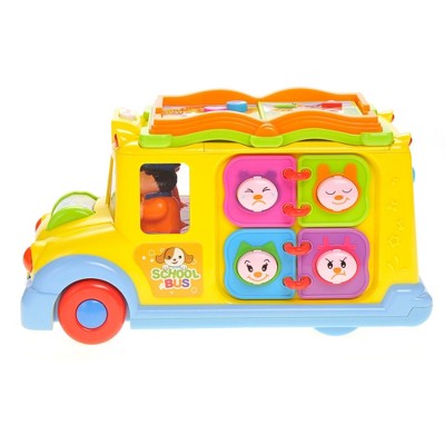 AZ  Import Interactive School Bus Toy With Flashing Lights & Sounds